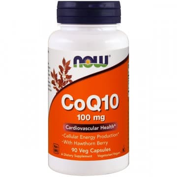CoQ10 100 мг (коэнзим Q10, Ку10) 90 растительных капсул NOW Foods