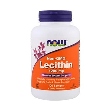 Lecithin 1200 мг (лецитин соевый) 100 гелевыx капсул NOW Foods