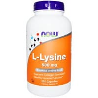 L-Lysine 500 мг 250 вег. капс. NOW Foods