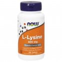 L-Lysine 500 мг (лизин) 100 таблеток NOW Foods