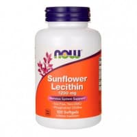 Sunflower lecithin 1200 мг 100 капсул NOW Foods