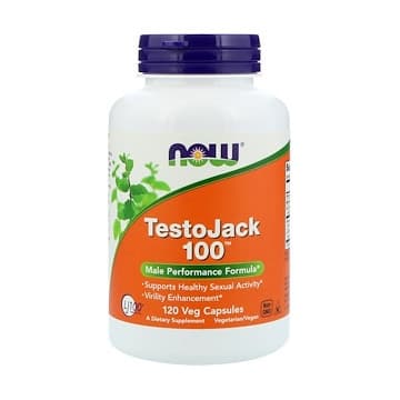 TestoJack 100 (тестобустер) 120 растительных капсул NOW Foods