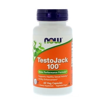 TestoJack 100 (тестобустер) 60 растительных капсул NOW Foods
