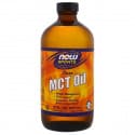 MCT Oil 473 мл неароматизированный (мст масло, триглицериды со средней длиной цепочки) NOW Foods