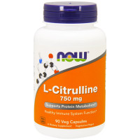 L-Citrulline 750 мг 90 вег. капс. NOW Foods