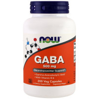 GABA 500 мг 100 вег. капс. NOW Foods