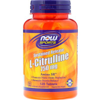 L-CITRULLINE 750 мг 120 таб. медленного высвобождения NOW Foods