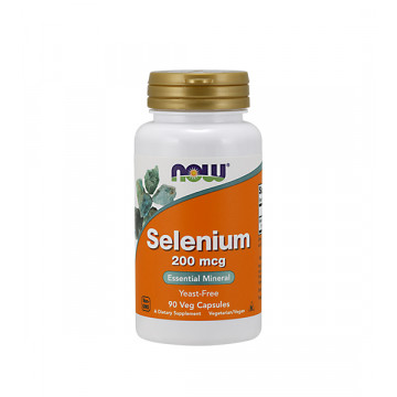 SELENIUM Yeast Free 200 мкг (селен) 90 растительных капсул Now Foods