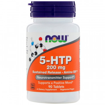 5-HTP 200 мг (5-Гидрокситриптофан) 90 таблеток медленного высвобождения NOW