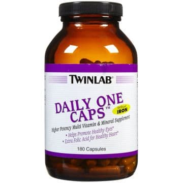 Витамины без железа Twinlab Daily One Caps W/O Iron W/FloraGlo 180 капсул