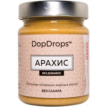 DopDrops Паста арахисовая протеиновая 265г [без добавок]