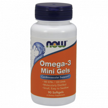 Omega-3 Mini 180EPA/120DHA 500 мг (омега, рыбий жир) 90 капсул Now Foods