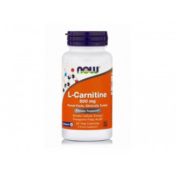 L-Carnitine 500 мг (карнитин) 30 растительных капсул NOW Foods