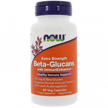 Beta-Glucans 250 мг (бета-глюканы) 60 растительных капсул NOW FOODS