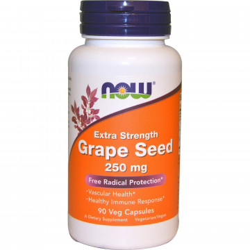 Grape Seed 250 мг (Экстракт Виноградных Косточек) 90 растительных капсул NOW Foods