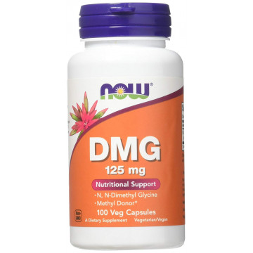 DMG 125 мг (диметилглицин, глицин) 100 капсул NOW Foods