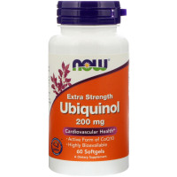 Ubiquinol, Убихинол 200 мг - 60 капсул Now Foods