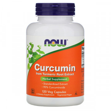 CURCUMIN EXTRACT 95% 665 мг (экстракт куркумы, куркумин) 120 капсул NOW Foods