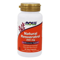Natural Resveratrol 200 мг 60 вег. капс. NOW Foods