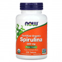 Organic Spirulina 500 мг (спирулина) 200 табл. NOW Foods