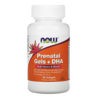 Prenatal Gels + DHA 90 капсул NOW Foods