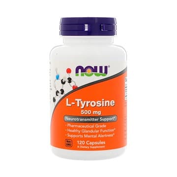 L-Tyrosine 500 мг (тирозин) 120 капсул NOW Foods