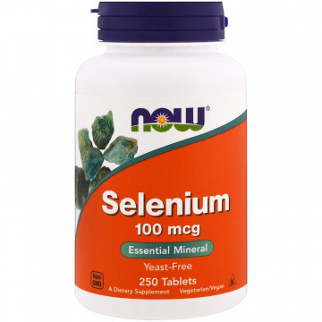 SELENIUM, Yeast Free, 100 мкг, (селен) 250 таблеток Now Foods