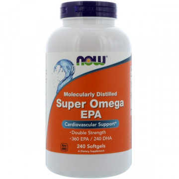 Super Omega EPA 1200 мг (омега, рыбий жир) 240 гелевых капсул Now Foods