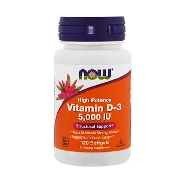 Vitamin D3 5000 IU (витамин D) 120 гелевых капсул NOW Foods