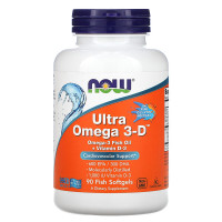 Ultra omega 3-D 90 капсул NOW Foods